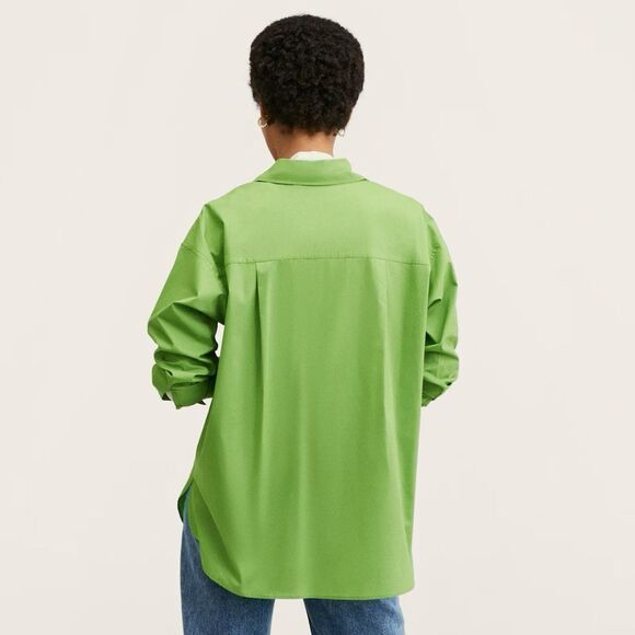 Mango Oversized Cotton Poplin Shirt New - Picture 7 of 9